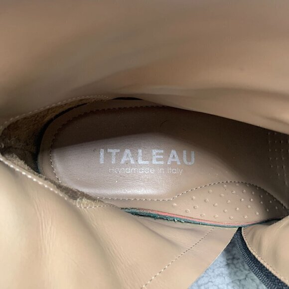 Italeau Black Suede Ankle Boots w/Tassel Side Zip Stacked Heel - Size 39.5/US9 - Picture 7 of 13